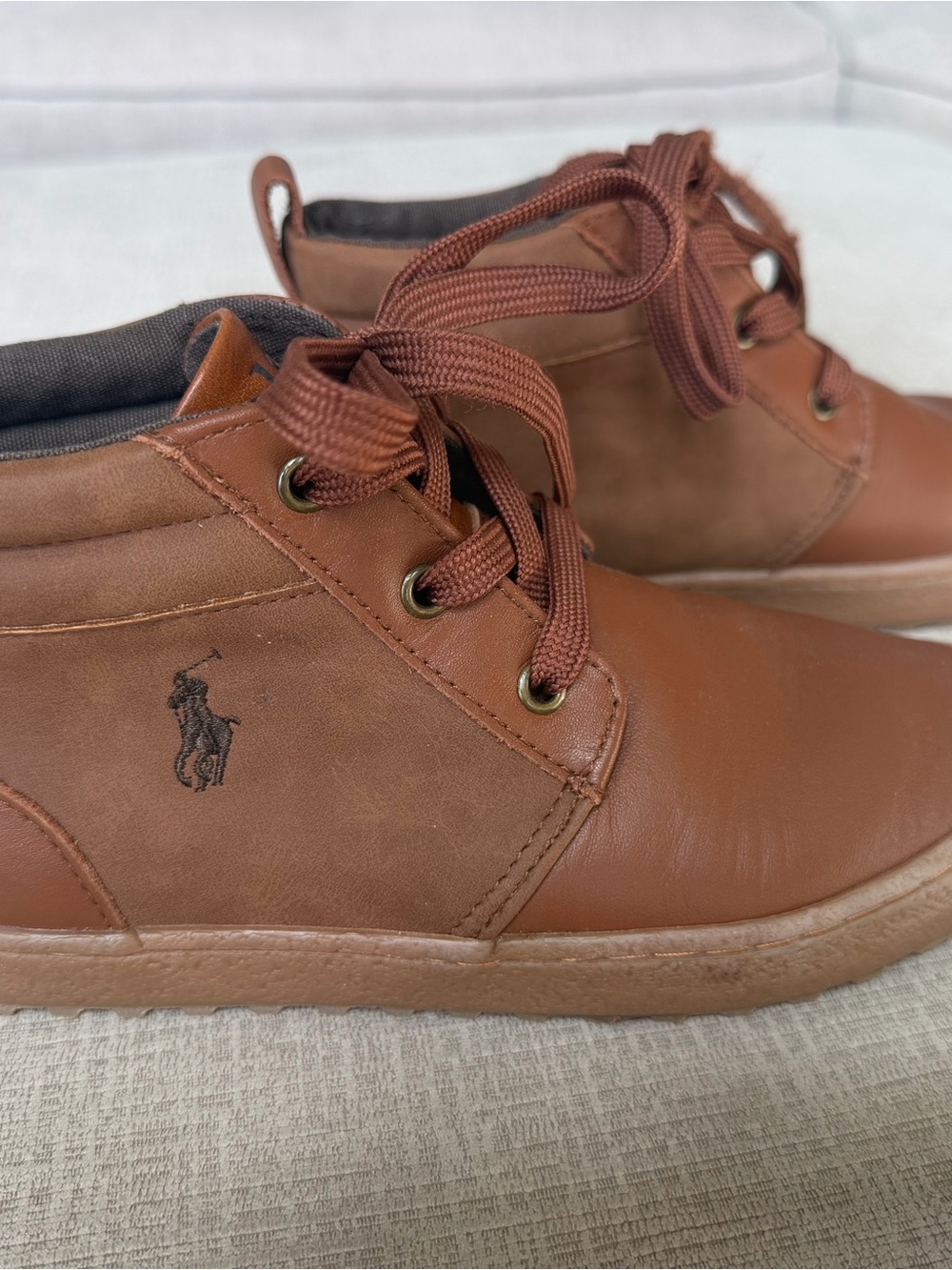 Polo by Ralph Lauren Men's Tan/Brown Leather Chukka Boots